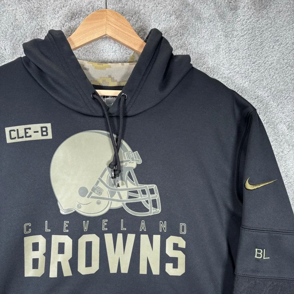 Nike Cleveland Browns Hoodie Sweatshirt Mens XL Salute To Service Team Issued